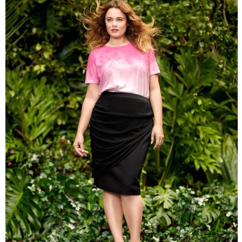 Lela Rose for Lane Bryant Draped Pencil Skirt